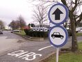 Moto circle road signs.